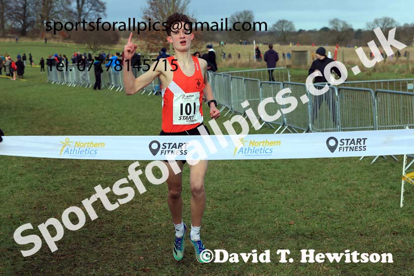 Boys Under-15s 2024 Northern Cross Country Champs., Sedgefield. Photo: David T. Hewitson/Sports for All Pics